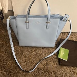 Kate Spade Blue Purse with Cross Body strap